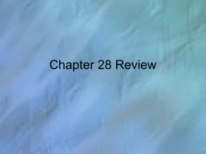 Chapter 28 Review - Spokane Public Schools