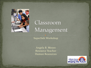 Classroom Management - Jefferson County Schools