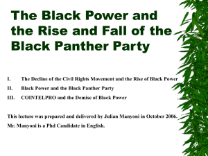 The Black Power and the Rise and Fall of the Black