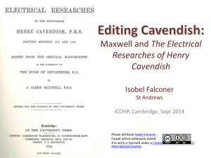 Editing Cavendish