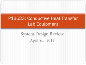 P13623: Conductive Heat Transfer Lab Equipment