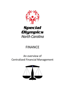 Finance Summary - Special Olympics North Carolina