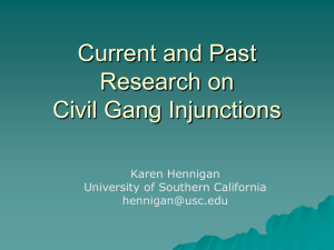 Past Research on Civil Gang Injunctions