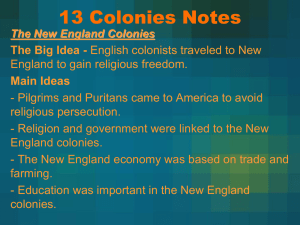 Chapter 3 13 Colonies Notes