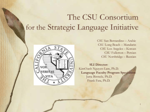 The Southern CSU Consortium Center for Strategic Languages