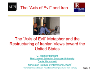 The Axis of Evil and Iran