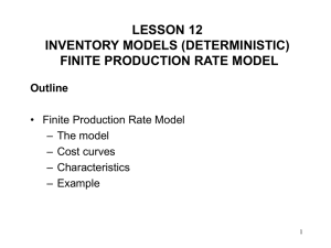 finite production rate model