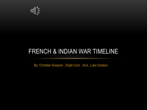 French & Indian War Timeline