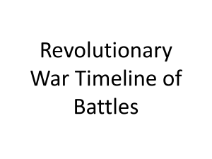 Revolutionary War Timeline of Battles