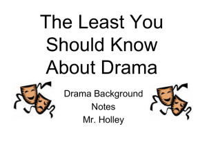 The Least You Should Know About Drama