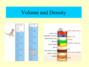 Volume and Density - Solon City Schools