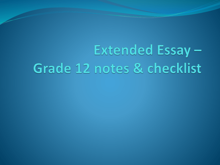 english extended essay books
