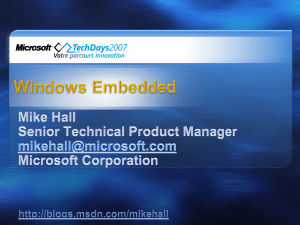Title of the Presentation - Microsoft Center