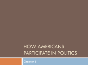How Americans Participate in Politics