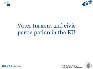 Voter turnout and civic participation in the EU