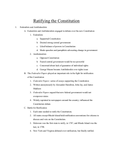 Ratifying the Constitution