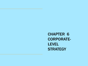 CHAPTER 6 CORPORATE-LEVEL STRATEGY
