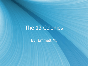 The 13 colonies