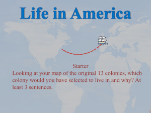 Life in the Original Colonies ppt