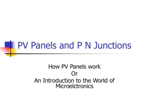 PV Panels and P N Junctions
