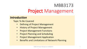 MBB3173 Project Management