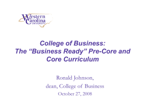 THE “BUSINESS READY” PRE-CORE - PAWS