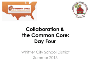 Common Core Day 4-FINAL - Whittier City School District