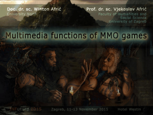Research of functions of multimedia impacts of MMO games