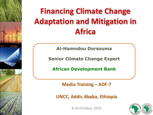Financing Climate Change Adaptation and Mitigation in Africa