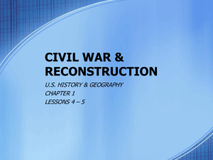 civil war & reconstruction