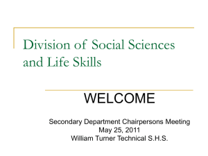 Division of Social Sciences - Secondary Meeting