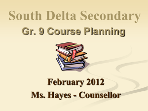 new graduation program - South Delta Secondary School