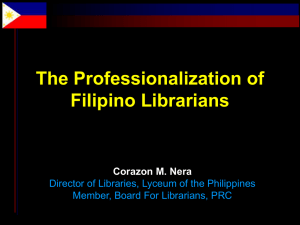 Gains of the Filipino professional librarian
