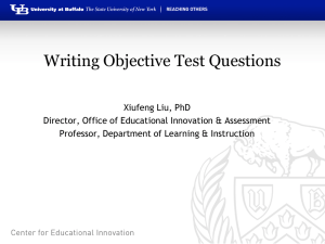 Developing Objective Assessment (PPT)