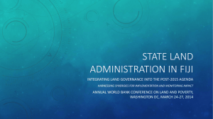 State land administration in fiji