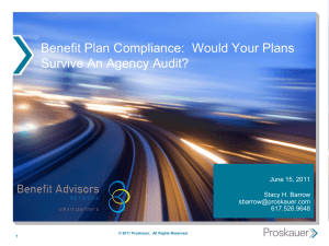 June 2011 Benefit Plan Compliance