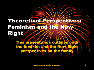Theoretical Perspectives: Feminism and the New Right