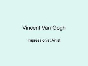 Vincent Van Gogh - cwnchs art department