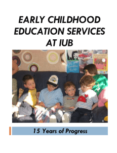 Early Childhood Education Services at IUB
