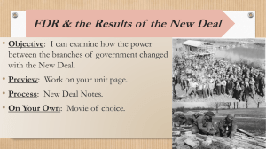 FDR & the Results of the New Deal