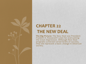 Chapter 22 The New Deal