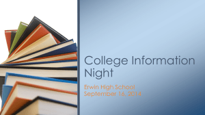 2014 College Information Night Presentation