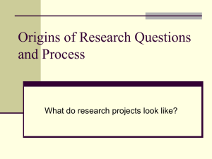 Origins of Research Questions and Process