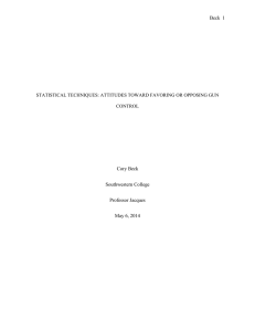statistical techniques: attitudes toward favoring or opposing gun