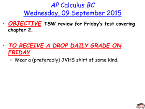 TEST TOPICS: Chapter 2