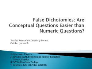 False Dichotomies W2 - Physics