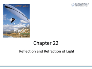 Unit 4 B Mirrors Lenses Reflection and Refraction Part 1