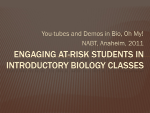 NABT Anaheim ppt Biology - iBio2011