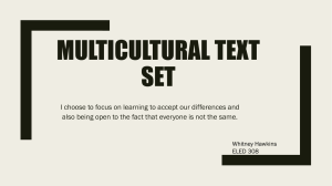 Multicultural Text Set - Whitney Hawkins