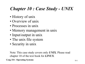 Case Study - UNIX - METU Computer Engineering